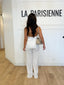 Ensemble bustier asymétrique blanc