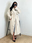 Manteau long style trench beige