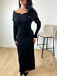 Robe col bateau noir