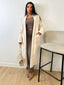 Manteau long oversize beige