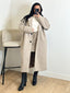 Manteau classique mi long taupe