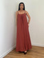 Robe bretelles avec perles corail
