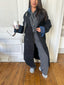 Trench col en jean noir