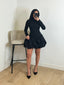 Robe courte ballon noir