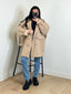 Manteau oversize beige