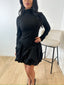 Robe courte ballon noir