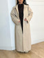 Veste trench long a bouton beige