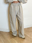 Ensemble chemise et pantalon en lin beige