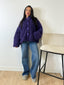 Veste teddy courte violet