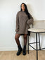 Pull long en laine taupe