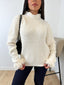 Pull avec manches froufrou ecru