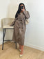 Trench long simili taupe