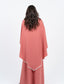 Abaya couleur corail avec cape.