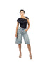 Pantalon capri bleu