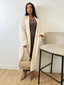 Manteau long oversize beige