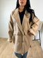 Manteau oversize beige