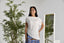 T-shirt blanc à manches courtes.