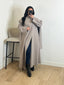 Veste cape longue taupe