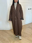 Blazer long uni oversize chocolat