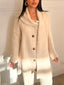 Ensemble gilet cape et pantalon beige