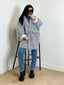 Manteau oversize gris