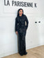 Robe longue à sequin noir