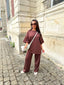 Ensemble sportswear marron