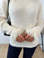 Pull avec manches froufrou ecru