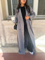 Trench long oversize gris