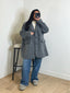 Manteau blazer a poil gris