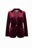 Veste de costume en velours Sanabel bordeaux