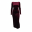 Robe Thara bordeaux effet velours