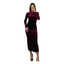 Robe Thara bordeaux effet velours