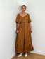Robe satinée camel