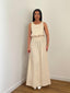 Robe en lin beige