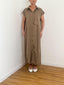 Robe chemise longue taupe