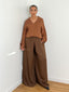 Chemise détail poche camel