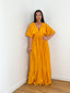 Robe col V jaune