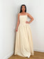 Robe détail bustier beige