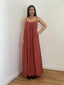 Robe bretelles avec perles corail