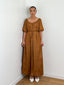 Robe satinée camel