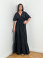 Robe col V noir